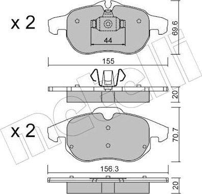 METELLI 22 0540 0 Bremseklosser
