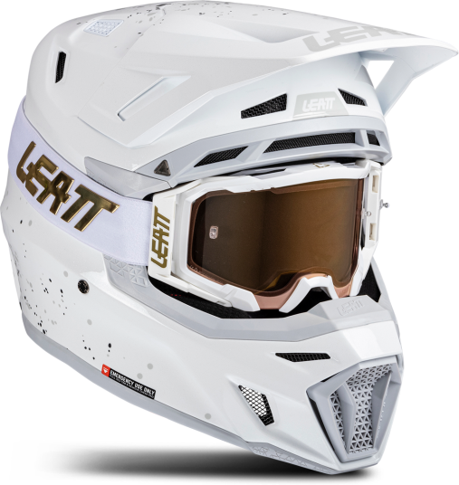 Leatt Crosshjelm  Moto 8.5 med Crossbriller Hvit