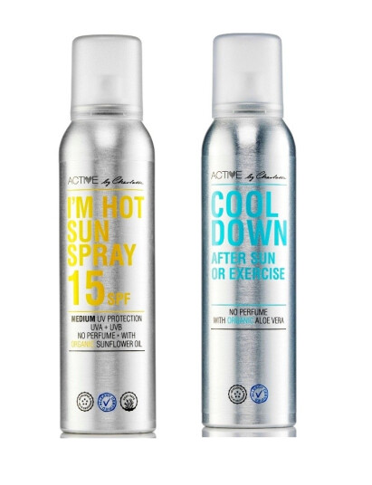 Active By Charlotte I'M Hot Sun Spray SPF 15 150 ml + Active By Charlotte Cool Down After Sun Or Exercise 150 ml Active By Charlotte I'M Hot Sun Spray SPF 15 150 ml + Active By Charlotte Cool Down After Sun Or Exercise 150 ml