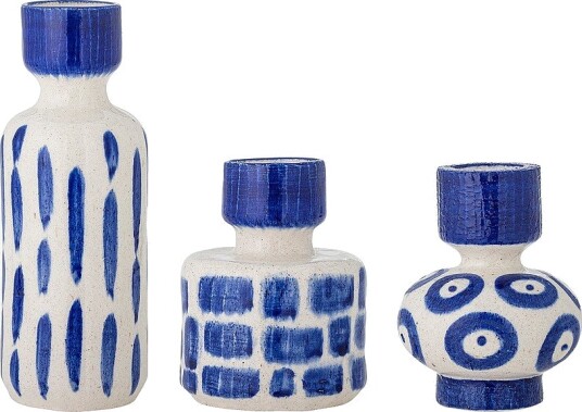 Bloomingville Romane Vase sett med 3 stk. Blå Bloomingville Romane Vase sett med 3 stk. Blå