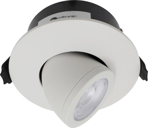 Nordtronic Low Profile Flexible downlight driver & vipp Ø7,5 cm hvit 3000K