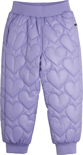 Mini Rodini Hearts Quilted Outerwear Trousers Purple 92/98