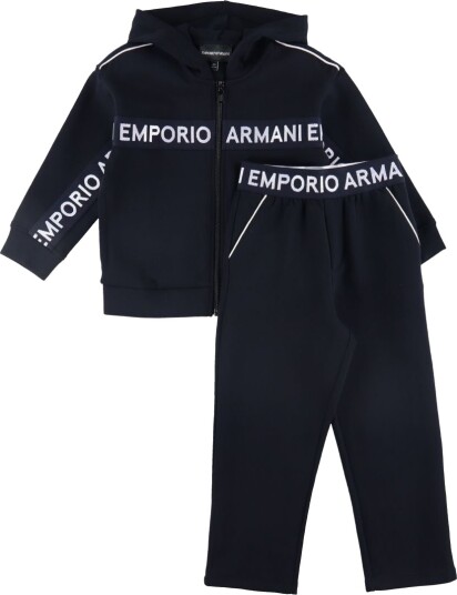 Emporio Armani Cardigan/Bukser   Navy m. Logostripe   Emporio Armani   10 år 140   Cardigan   Blå