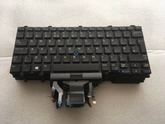 Dell - Erstatningstastatur For Bærbar Pc - Med Pekepinne - Bakbelysning - Qwerty - Storbritannia