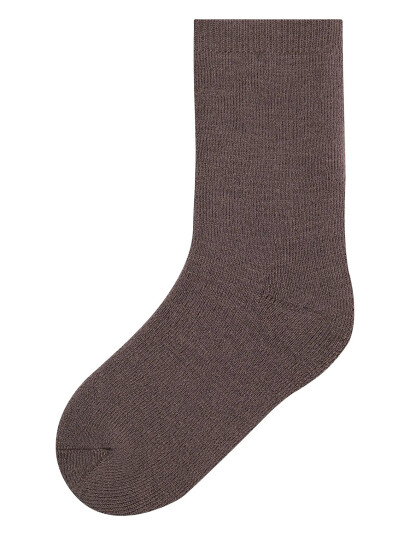 name it Nmfwaksi Wo/Bl Terry Sock - Brown - 25-27