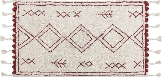 Kenitra Bomullsteppe 80x150 cm - Svart/hvit