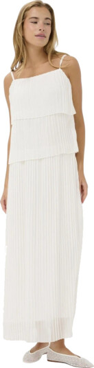 Kaffe Kakiera Plissé Dress White 40 Kaffe Kakiera Plissé Dress White 40