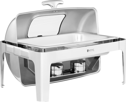 Chafing Dish - 1/1 GN - Royal Catering - 8.5 L - 2 drivstoffceller - visningsvindu RCCD-RT5_9L
