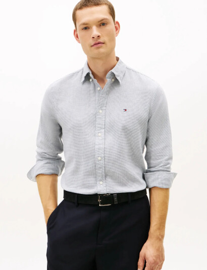Tommy Hilfiger Dobby Structure Rf Shirt Blue M Tommy Hilfiger Dobby Structure Rf Shirt Blue M