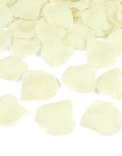 Partydeco 100 stk Kremhvite Roseblader