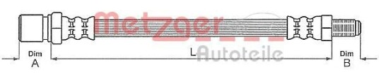 Bremseslange METZGER 4111145 Bremseslange METZGER 4111145