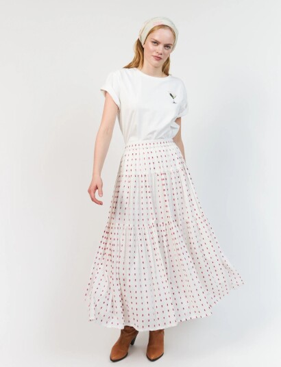 Lollys Laundry Sunsetll Maxi Skirt Cream L