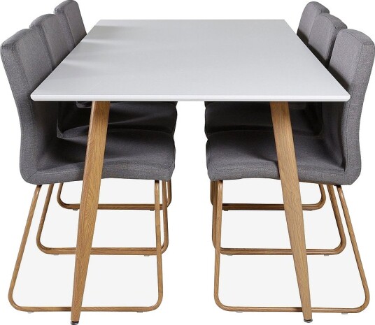 Venture Home   Spisegruppe Polar med stolene Mace   Grå