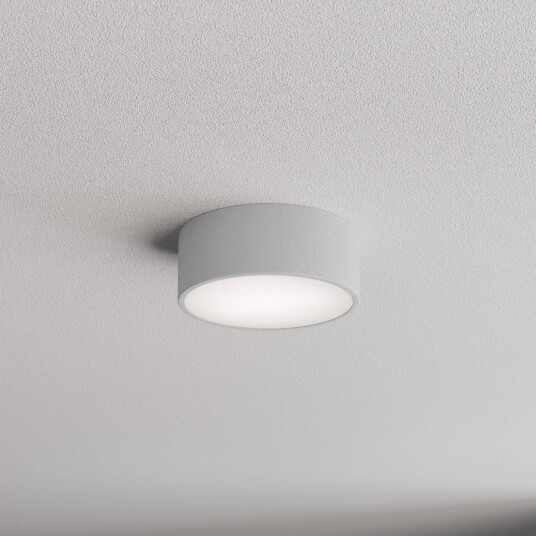 TEMAR LIGHTING Cleo 200 taklampe grå sensor IP54 Ø 20 cm metall