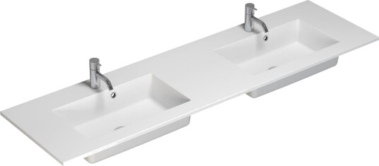 Dansani Minore Servant, dobbel 160,2x45,5 cm, m/2 bl.hull, Hvit Matt