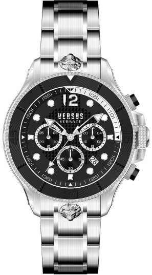 Versus by Versace Herreklokke VSPVV0420 Volta Sort/Stål Ø49 mm Versus by Versace Herreklokke VSPVV0420 Volta Sort/Stål Ø49 mm