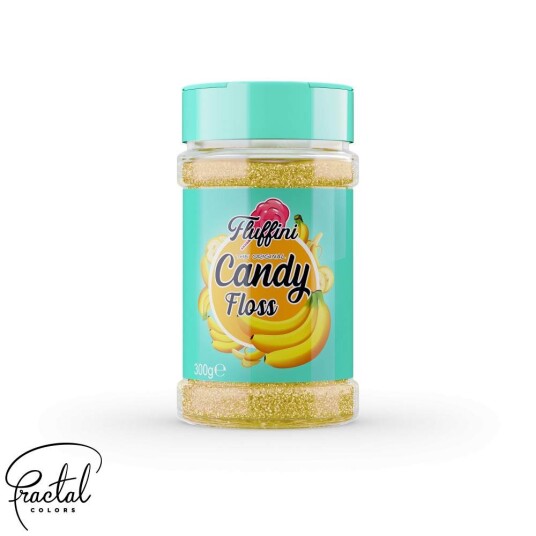 Sukkerspinn Sukker Fluffini  Banan 300g | Slikkepott.No