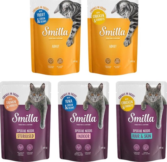 Smilla våtfôr godbiter med grønnsaker Sterilised Mixpakke 24 x 85 g