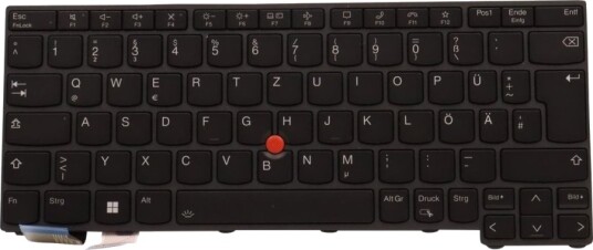Lenovo Lite-On Erstatningstastatur TrackPoint Bakbelyst Tysk Svart