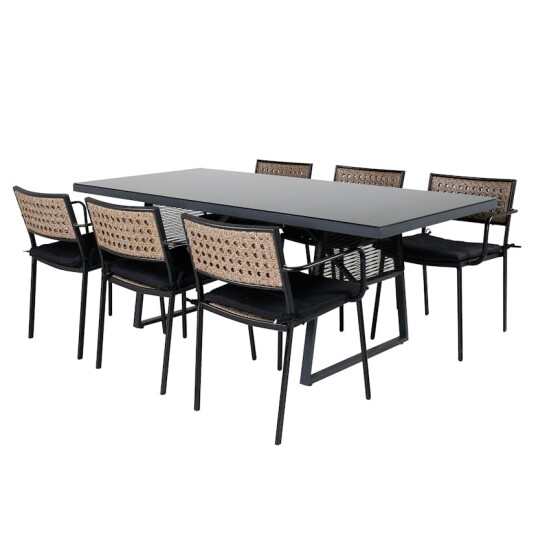 Spisegruppe Venture Home Douglas med 6 Peoria Spisestoler Spisegruppe Venture Home Douglas med 6 Peoria Spisestoler