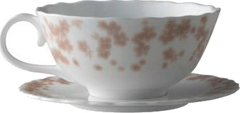 Wik & Walsøe Slåpeblom tekopp og fat 30 cl Rosa