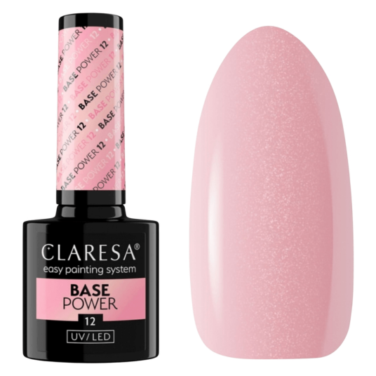 Claresa Power Base Hybrid Soak Off 12 Nude Pink Violet Glow 5g