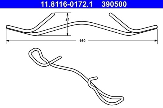 Ate Fjær bremsecaliper ATE 11.8116 0172.1