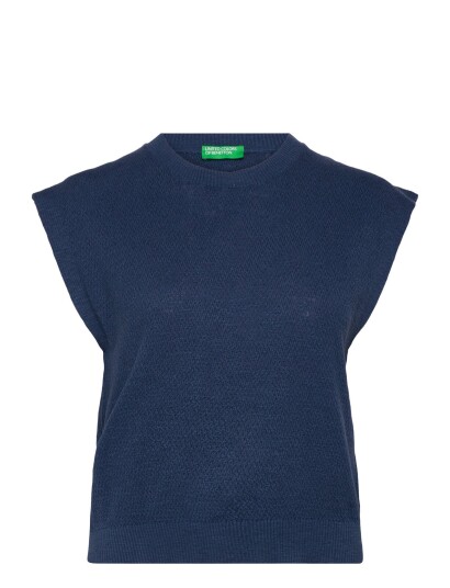 United Colors of Benetton Sleeveless Sweater   Navy   L