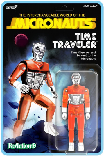 Micronauts ReAction+ Wv4 Time Traveler Translucent Orange