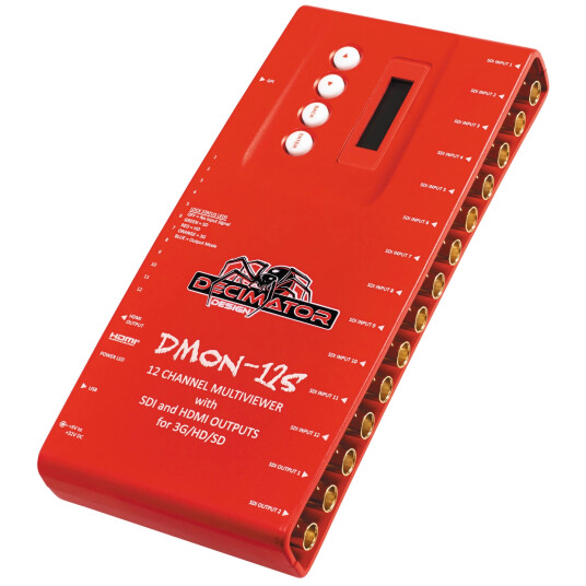 Decimator DMON-12S 12 Channel Multi-Viewer med HDMI & SDI Decimator DMON-12S 12 Channel Multi-Viewer med HDMI & SDI