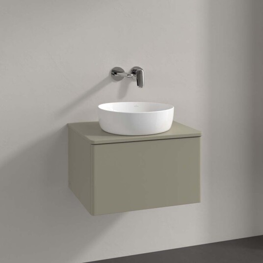 Villeroy & Boch  Antao Servantskap med 1 skuff 60x50x36 cm m/lys Steingrå Matt