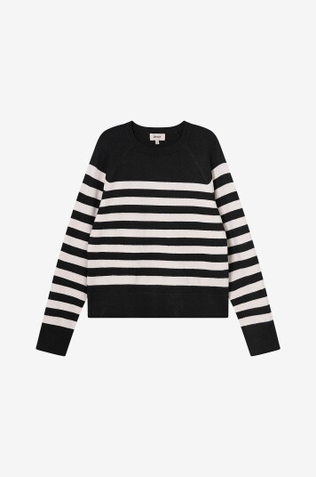 Kids Only Genser kogAma LS Stripe O neck Knt Svart
