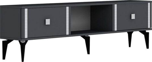 Male TV-benk 150 cm - Antrasitt/Sølv