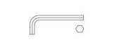 Toolcraft 112855 Unbrako Vinkelskruetrækker 3 Mm Din 911