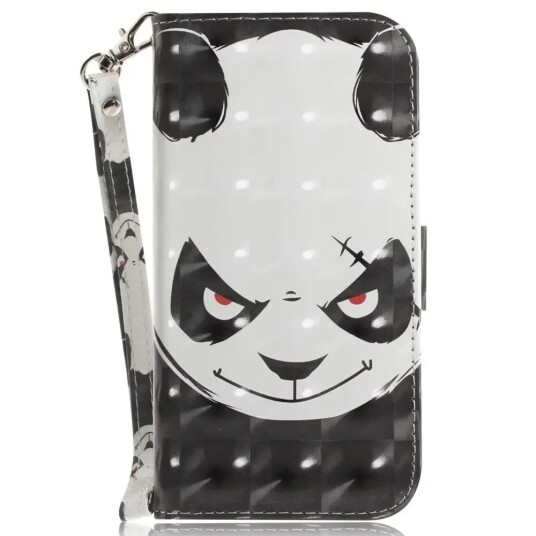 INCOVER Samsung Galaxy A25 (5G) Kunstskinn Deksel m. Trykk & Stropp - Sint Panda