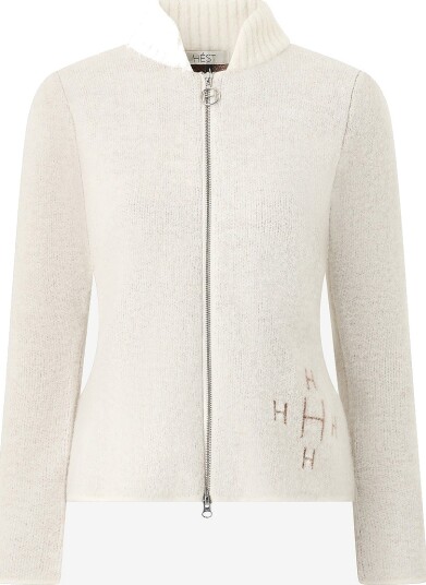 Hést Kardigan Filippa Zip Jacket Hvit