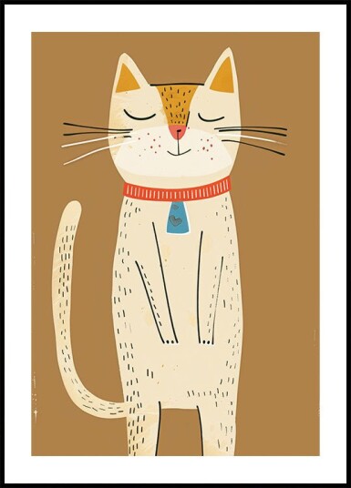 Happy Cat Plakat Plakat / 21x30cm