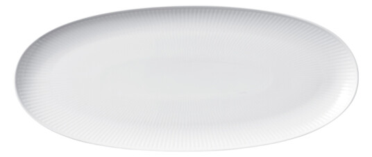 Royal Copenhagen Hvit riflet ovalt fat 37 cm Royal Copenhagen Hvit riflet ovalt fat 37 cm