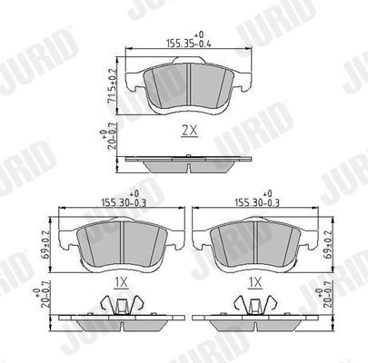 Bremseklosser JURID 573806J Bremseklosser JURID 573806J