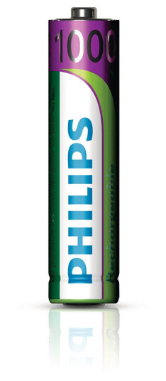 Philips 4-pack Oppladbare AAA NiMH Batterier 1000 mAh