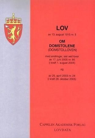 Lov om domstolene (domstolloven) av 13. august 1915 nr. 5