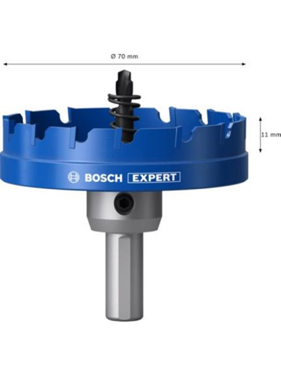 Bosch 70mm Hulsav for Boring i Rustfritt Stål med Karbidteknologi