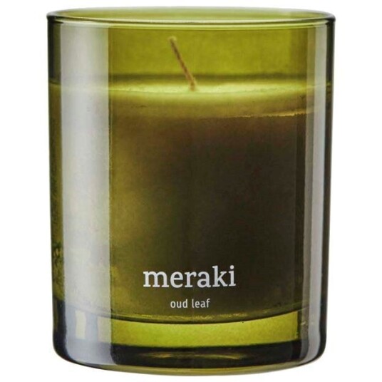 Meraki - Duftlys oud leaf 9,5x8 cm grønn