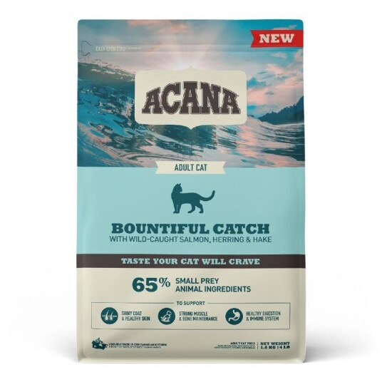 Acana Bountiful Catch Tørrfôr til voksne katter 1,8 kg med fisk