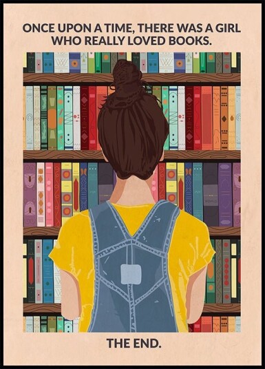 Book Girl brunette Plakat Plakat / 30x40cm