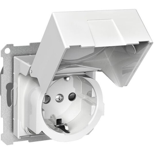 Schneider Electric Exxact WDE002324 Stikkontakt med jordfeilbryter, jordet, 1-veis