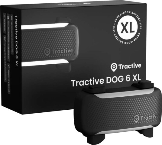 Tractive DOG 6 XL GPS Tracker til Hund Svart