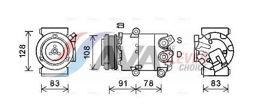 AC kompressor AVA Clever Choice FDAK621