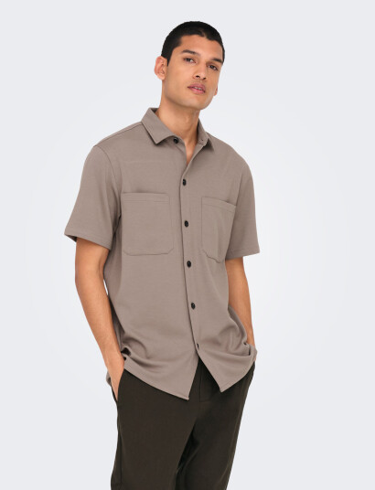 ONLY & SONS Onsnewkodyl Reg Ss Shirt - Beige - XS