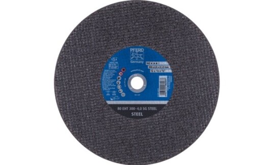 Pferd 80 Eht 300-4,0 Sg Steel/22,23, Stål, Støpejern, Pferd, 2,22 Cm, 30 Cm, 5100 Rpm, 20 Stykker